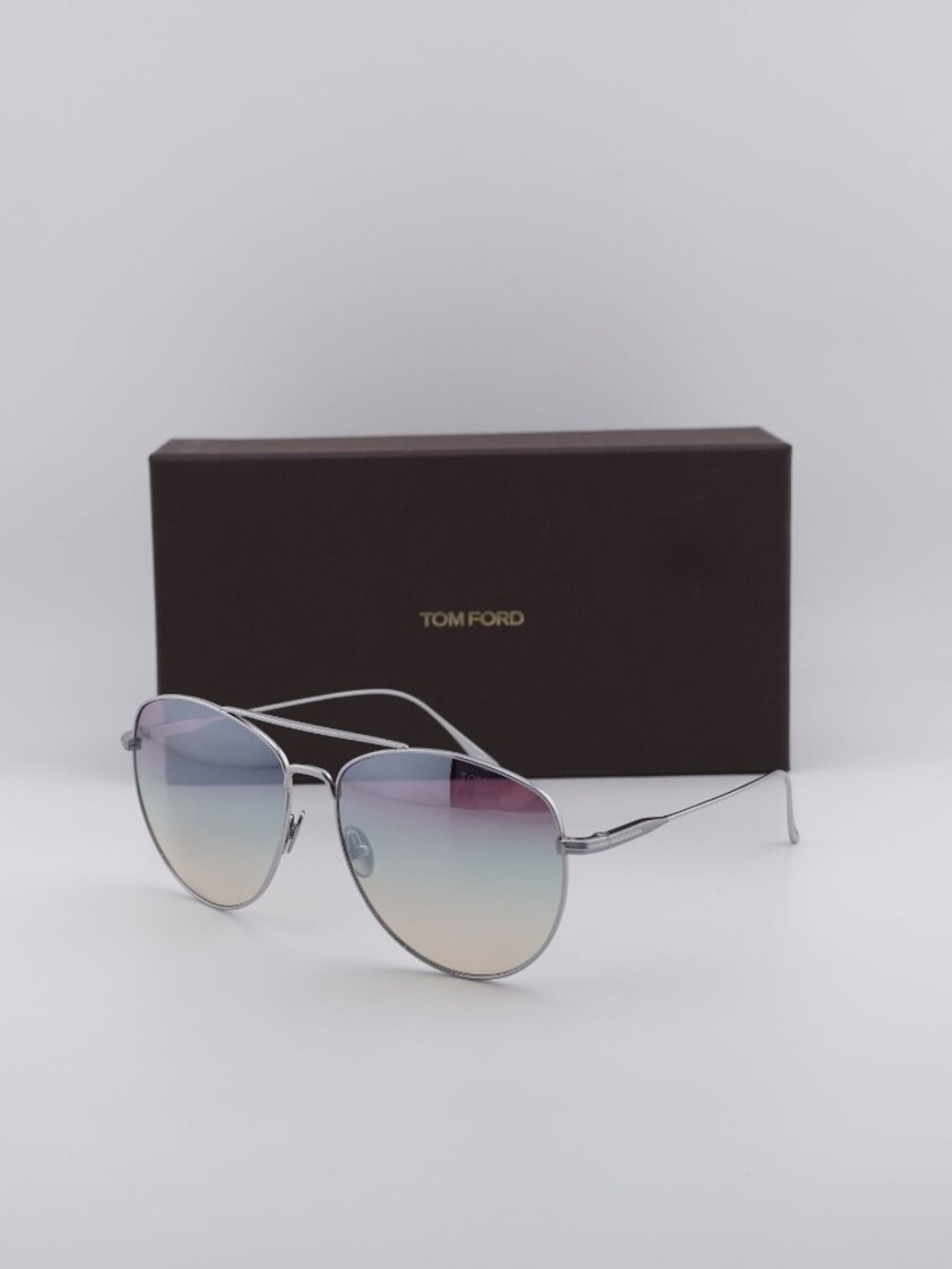Tom Ford Milla FT0784 16Z Aviator Sunglasses - Palladium / Purple